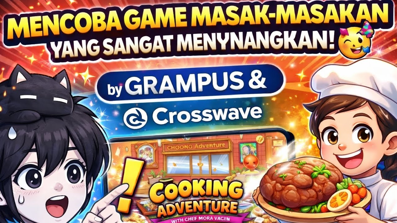 Coba Game Masak-Masakan Viral by GRAMPUS di CROSSWAVE! 👩‍🍳✨
