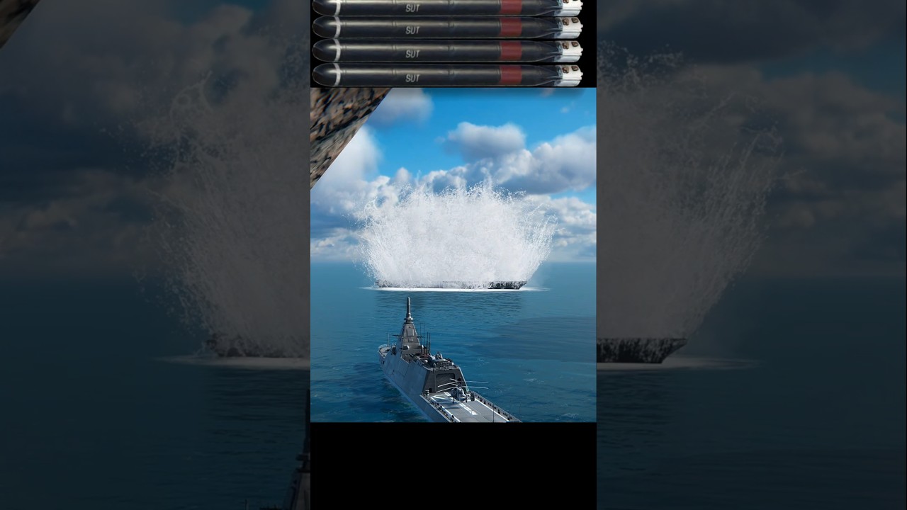 4X☢️ Nuclear Warhead SUT 264 (533 mm) Heavyweight Torpedo in Modern Warships | #Shorts