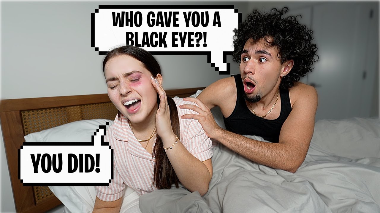 My Boyfriend Gave Me A Black Eye Prank *CUTE REACTION*