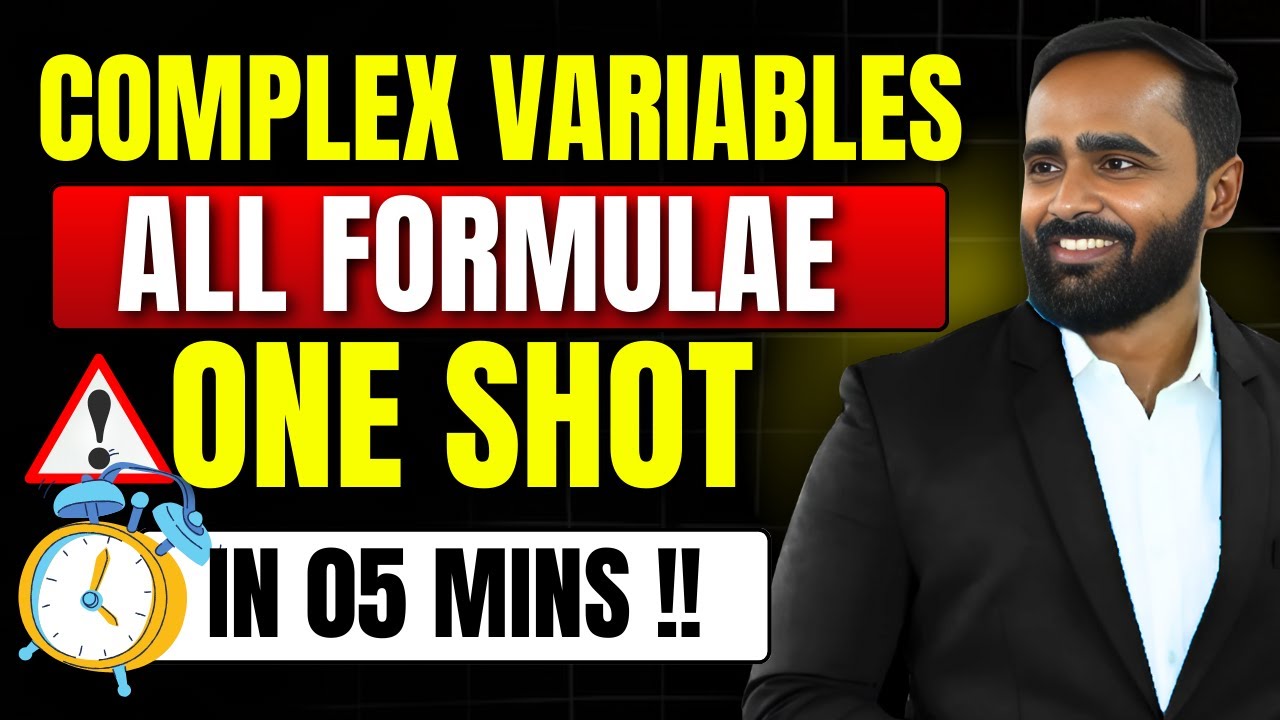 COMPLEX VARIBALES|ALL FORMULAE|ONE SHOT|PRADEEP GIRI SIR