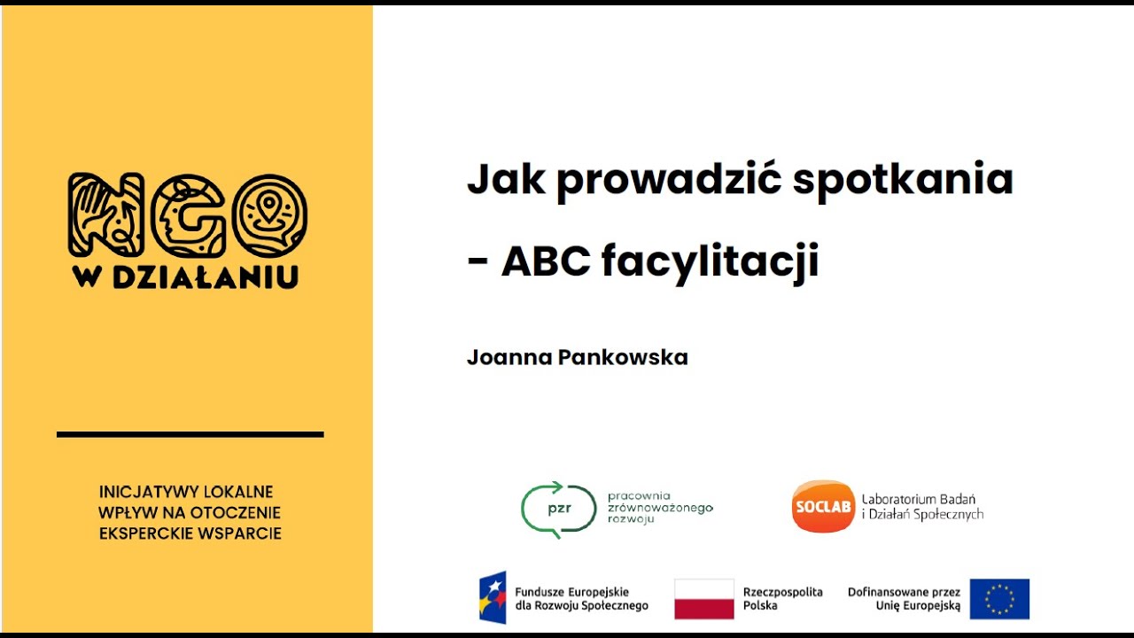 Webinar: Jak prowadzić spotkania? ABC facylitacji