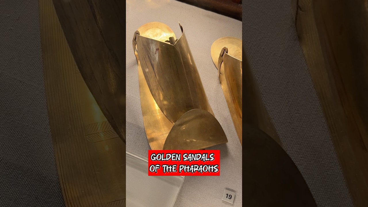Golden Sandals of the Pharaohs: Shoes Made for Eternity #tutankhamun #pyramidsofegypt #statue