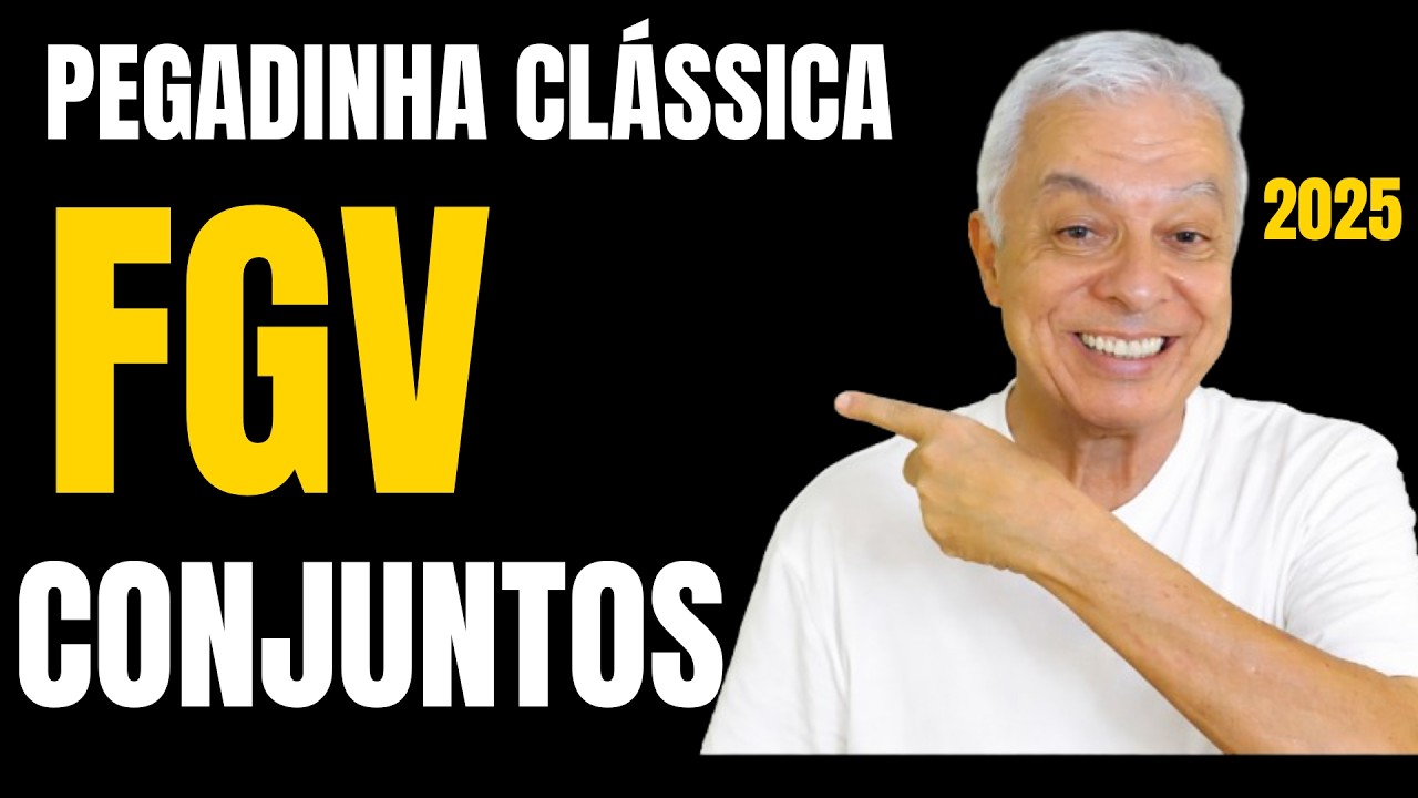 📌FGV ADORA ESSA PEGADINHA DE CONJUNTOS! | 2025 | TJ RS | QUESTÃO 51