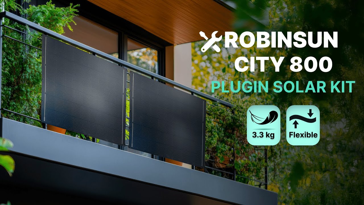 Paneles solares flexibles y ultralivianos para tu balc&oacute;n - Kit City 800