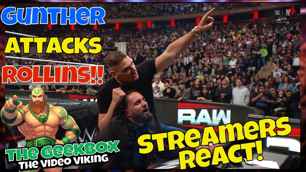 Реакция стримеров! Гюнтер нападает на Сета Роллинза!! #wwe #wweraw #wrestling