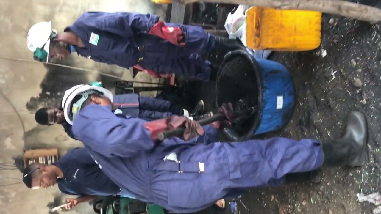Explaining how briquettes are made