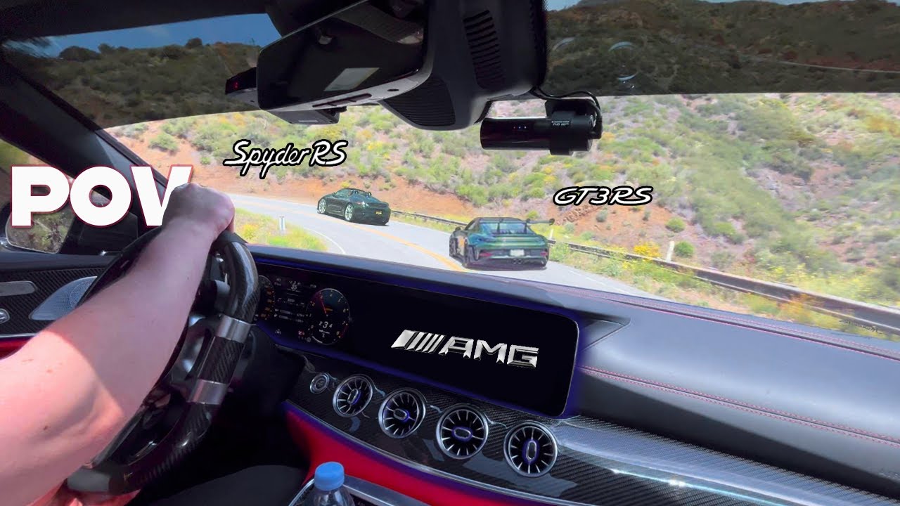 POV: 630HP GT63S chases GT3RS & SpyderRS in the Canyons