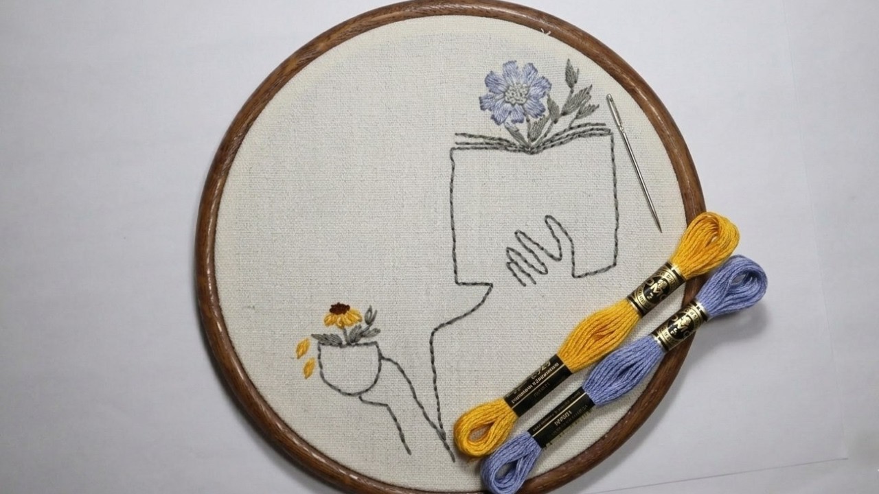 Slow Embroidery Process | A Quiet Conceptual Stitch