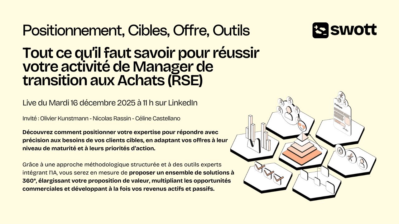[ WEBINAIRE ] Réussir votre activité de Manager de transition aux Achats  RSE