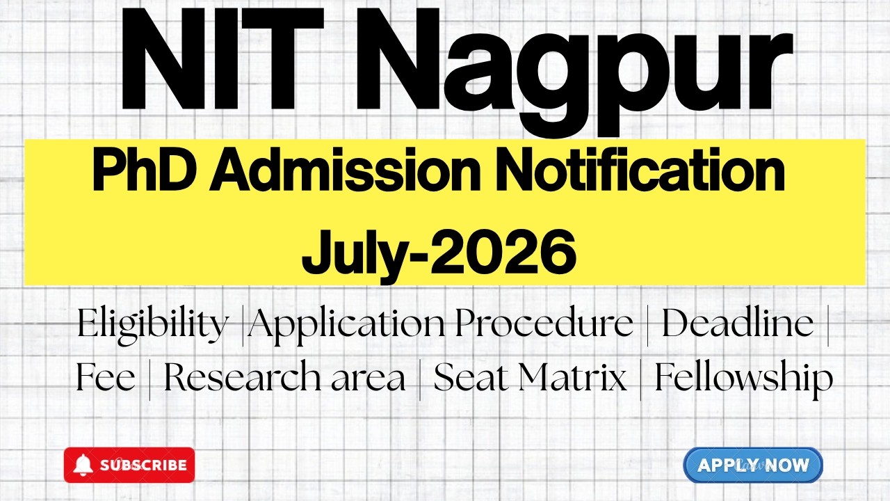 VNIT Nagpur PhD Admission July 2026 | Eligibility, Dates & How to Apply | HustleWithRishu