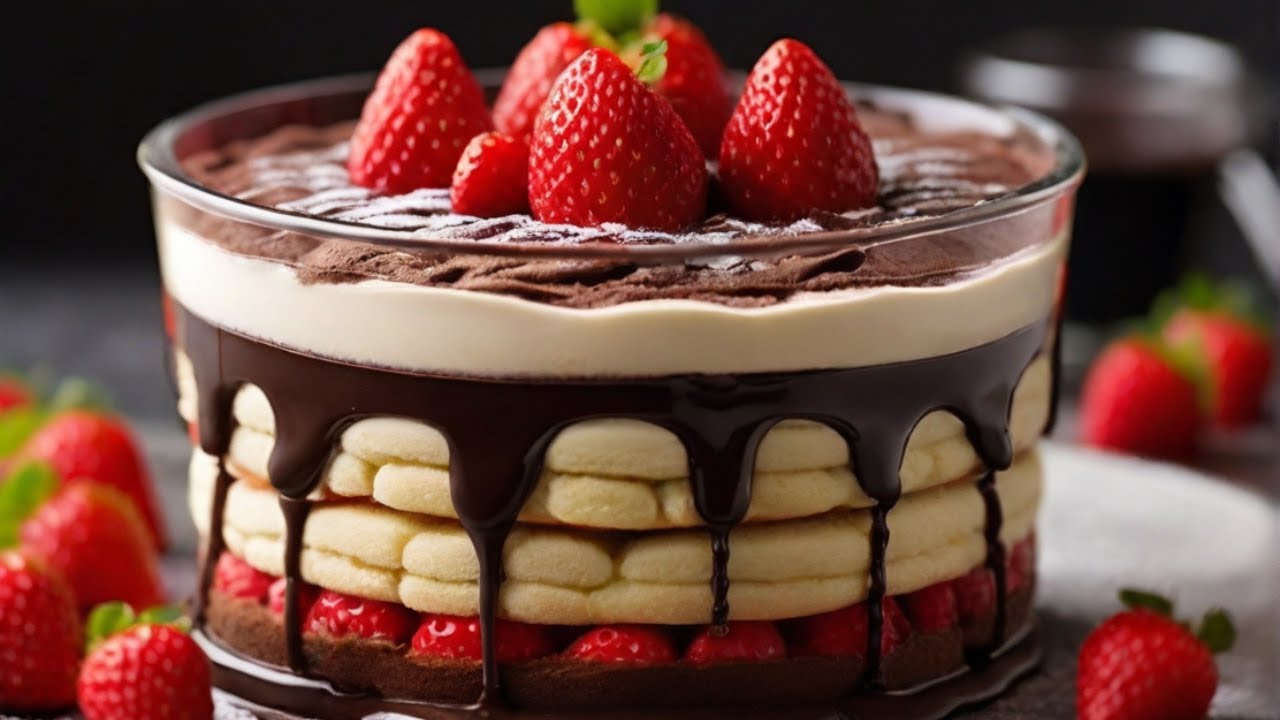Berry Bliss Delight: Strawberry Tiramisu Elegance