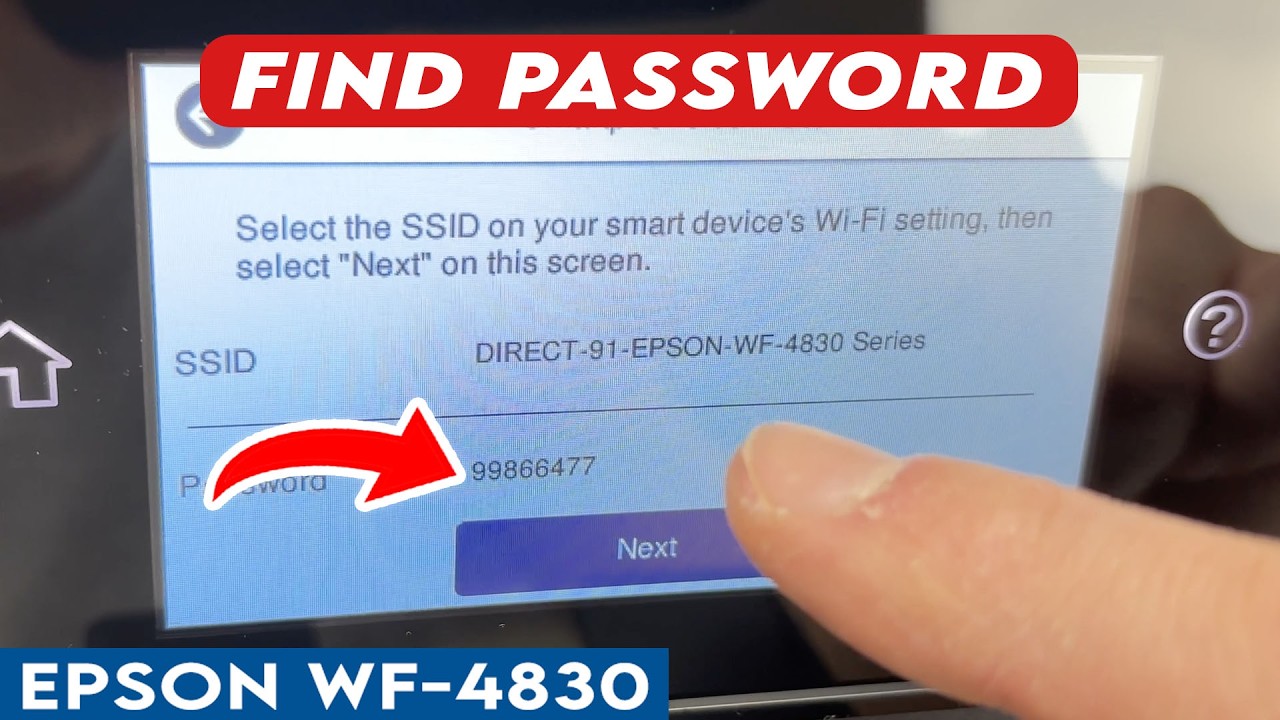 Epson WF-4830: Как найти пароль