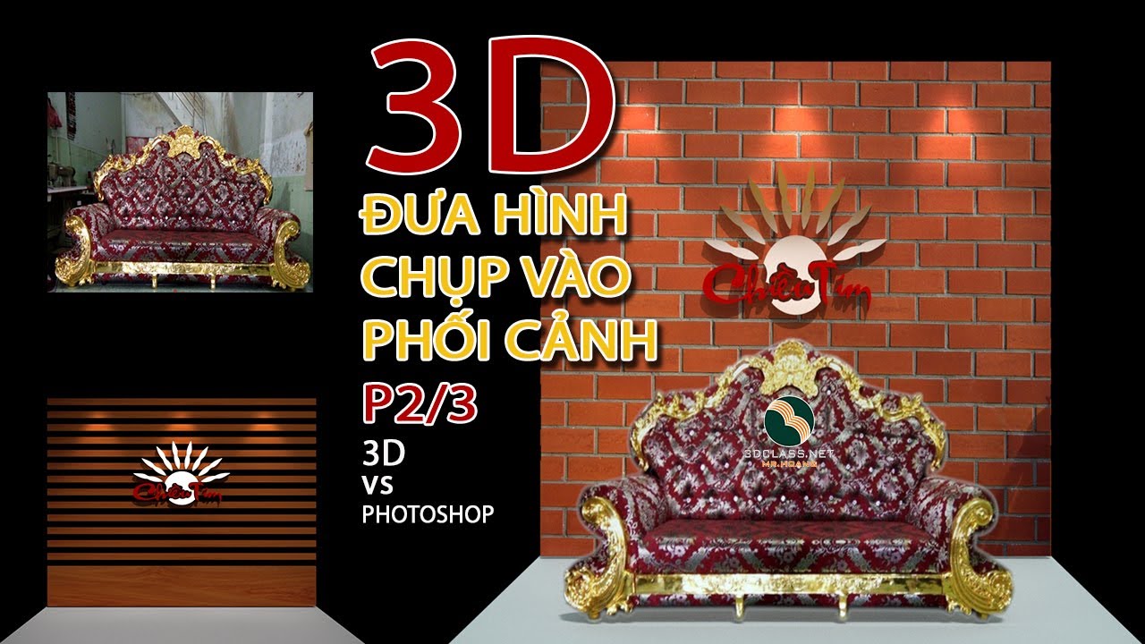 P29 3/3 Chất liệu âm bản trong 3D, kết hợp Photoshop, tùy biến hình chụp vào 3D nhanh  đơn giản
