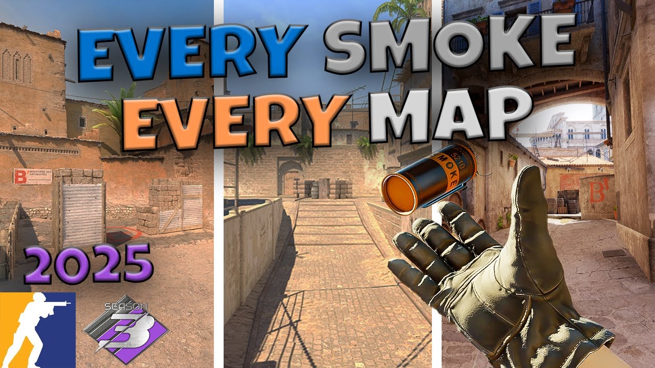 All Essential Smokes on EVERY Map in CS2 Season 3 (2025)