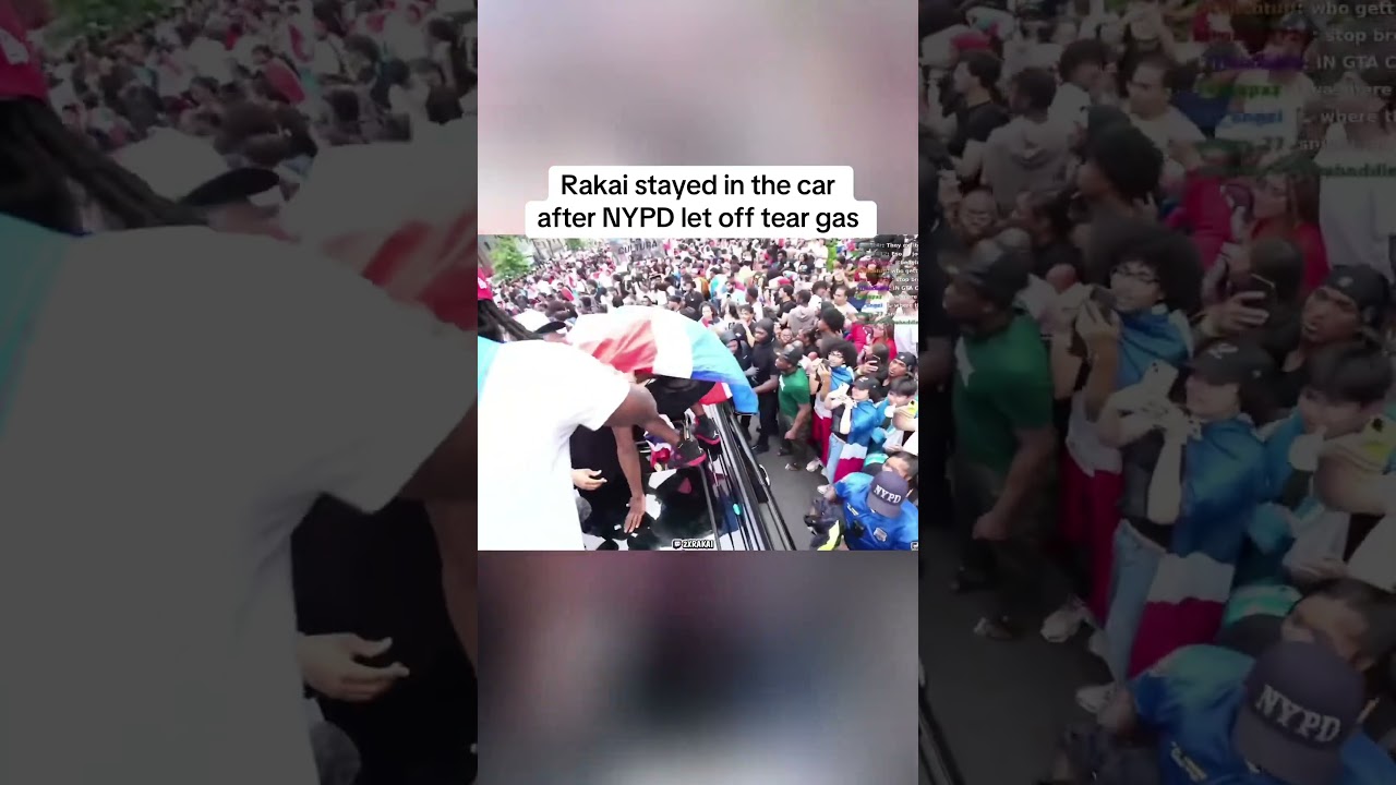 Rakai stayed in the car after NYPD threw tear gas #rakai #fanum #shorts