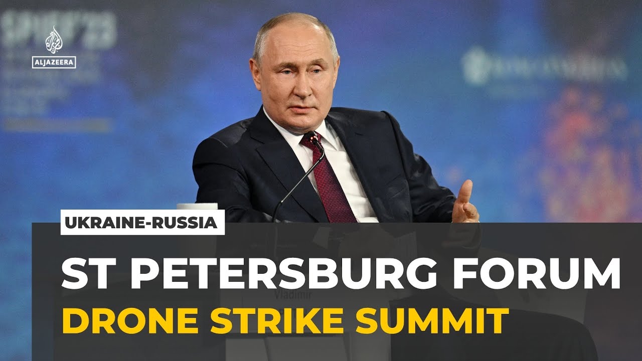 St Petersburg economic forum: A Ukrainian drone hit the city hours before summit
