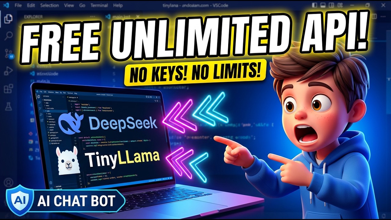 Бесплатный API LLM 😱 Без ключа API, неограниченный бесплатный доступ к DeepSeek и TinyLlama API (...