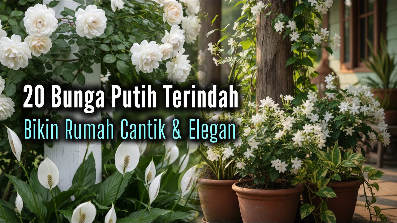 20 Bunga Warna Putih Terindah, Bikin Rumah Jadi Cantik dan Elegan !!