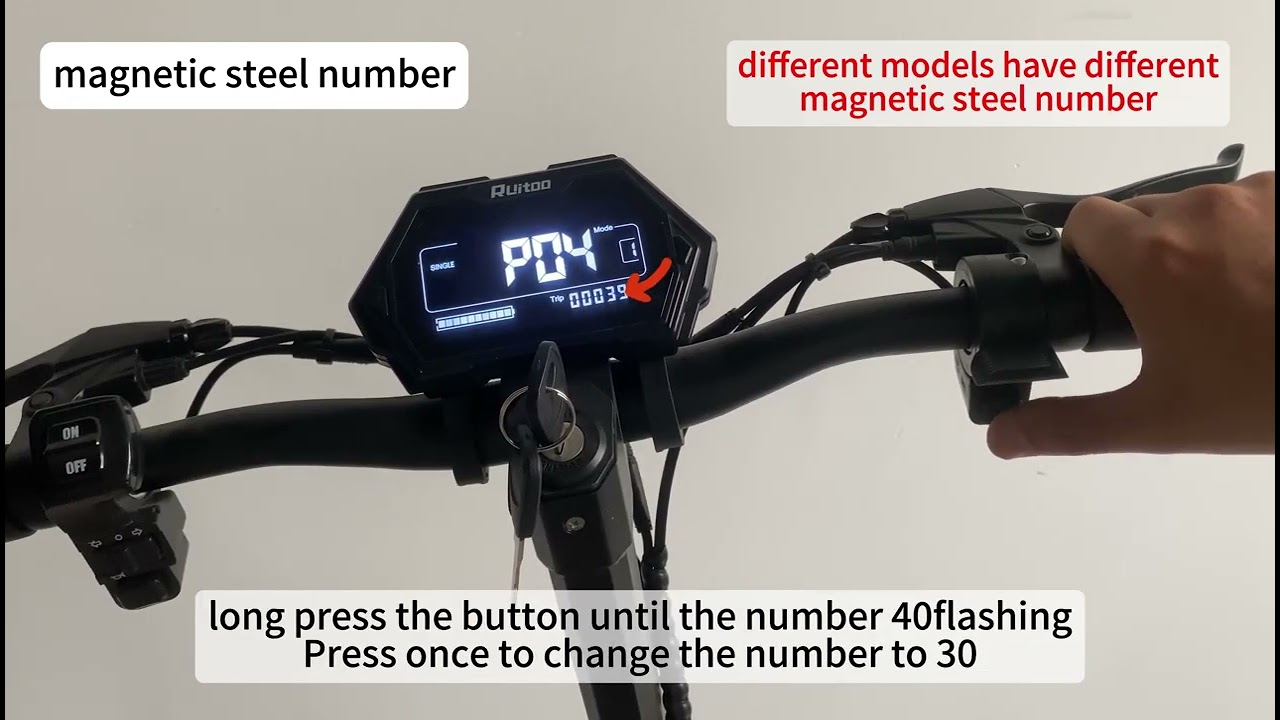 Ruitoo Scooter P01-P06 Settings