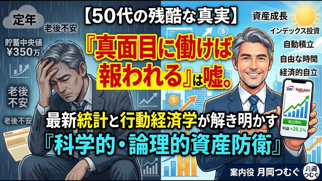 【50代の残酷な真実】真面目に働けば報われるは嘘。最新統計が暴く中高年のリアルと、科学的に正しい資産防衛術