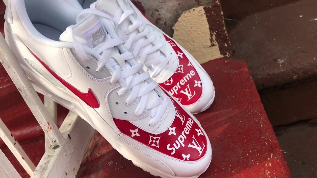 Supreme X LV Air Max 90s Custom