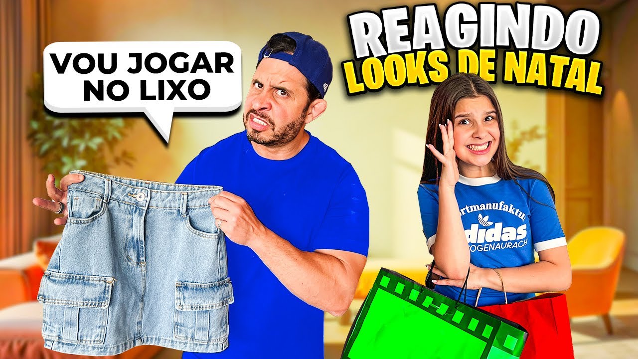 MEU PAI REAGINDO AOS MEUS LOOKS DE NATAL *Ele jogou no lixo?