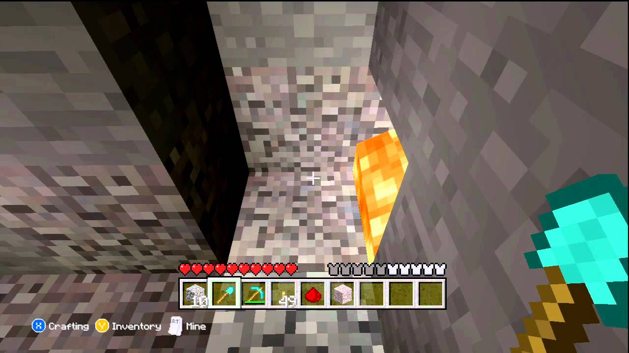 Minecraft xbox 360 Mining for diamonds