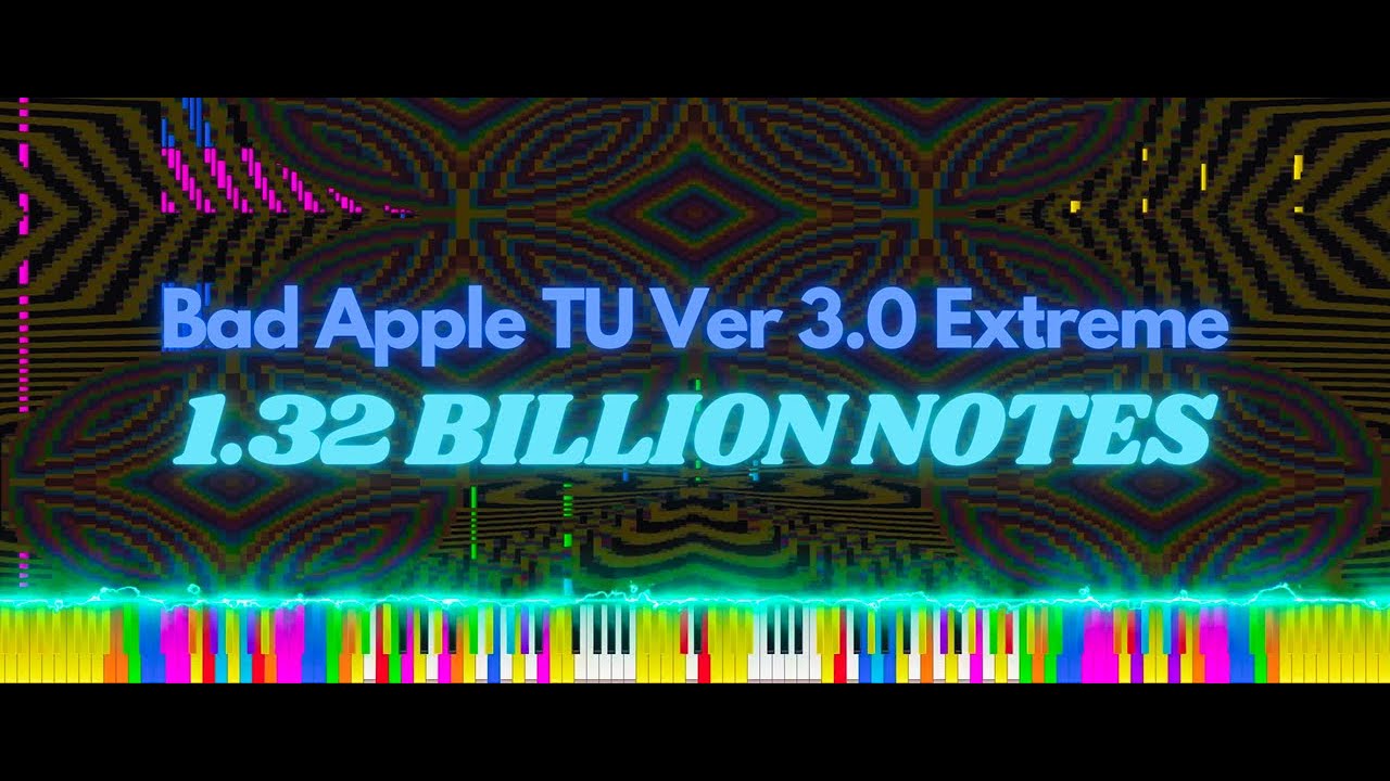 [Microtonal Black MIDI] Bad Apple TU ver 3.0 EXTREME | 1.32 BILLION NOTES