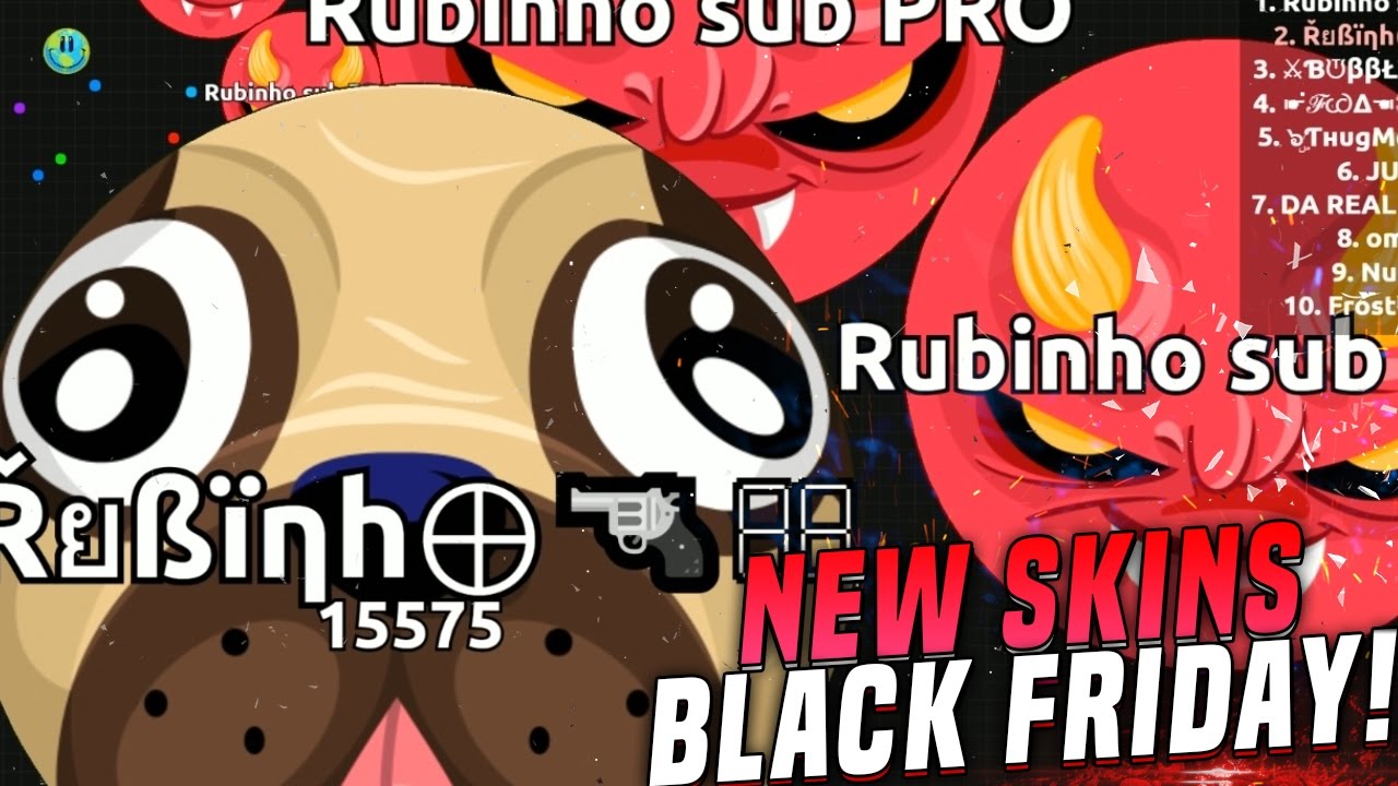 NUEVOS SKINS BLACK FRIDAY's | Agar.io | Rubinho vlc