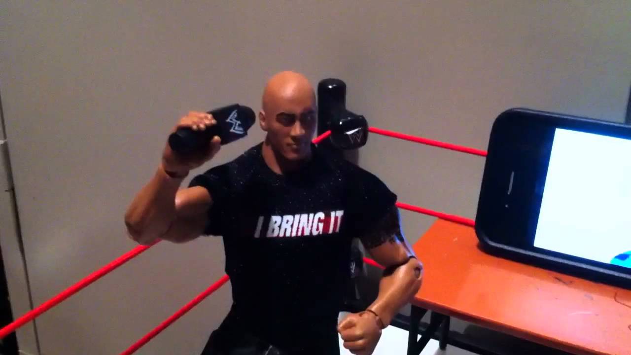 WWE ACTION INSIDER: The Rock Toys R Us exclusive Mattel figure figures 