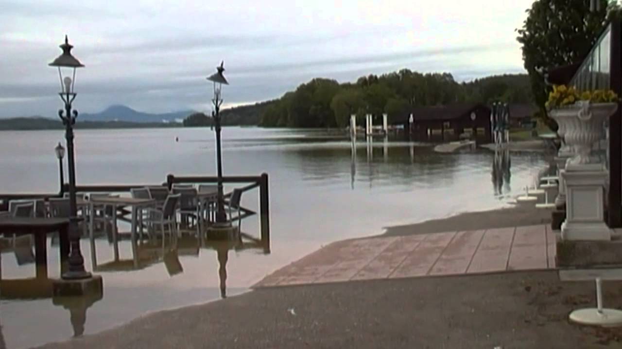Eindrücke vom Waginger See am Strandkurhaus, Hochwasser 03.06.2013