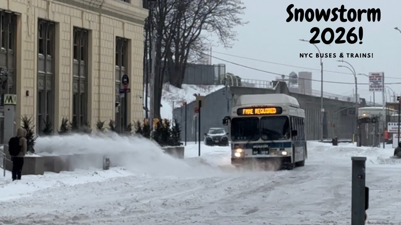 NYC TRAINS & BUSES IN SNOW ACTION! | Winter Snowstorm 2026 