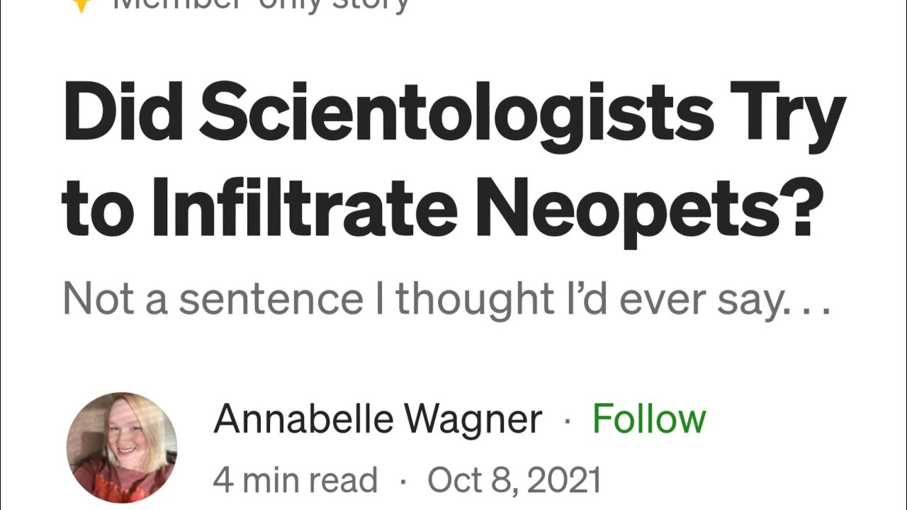 Did Scientologists try To Infiltrate Neopets??
