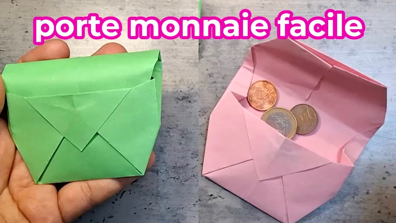 Comment faire un porte monnaie en origami facile