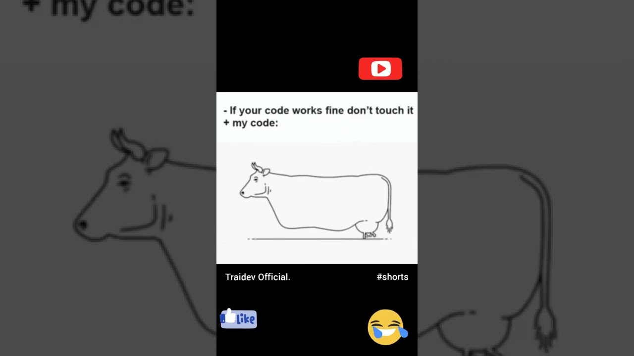 Code is work don't need to Touch. output jo bhi ho  😂😂#traidev #funny #bugs #errors #shorts #comedy