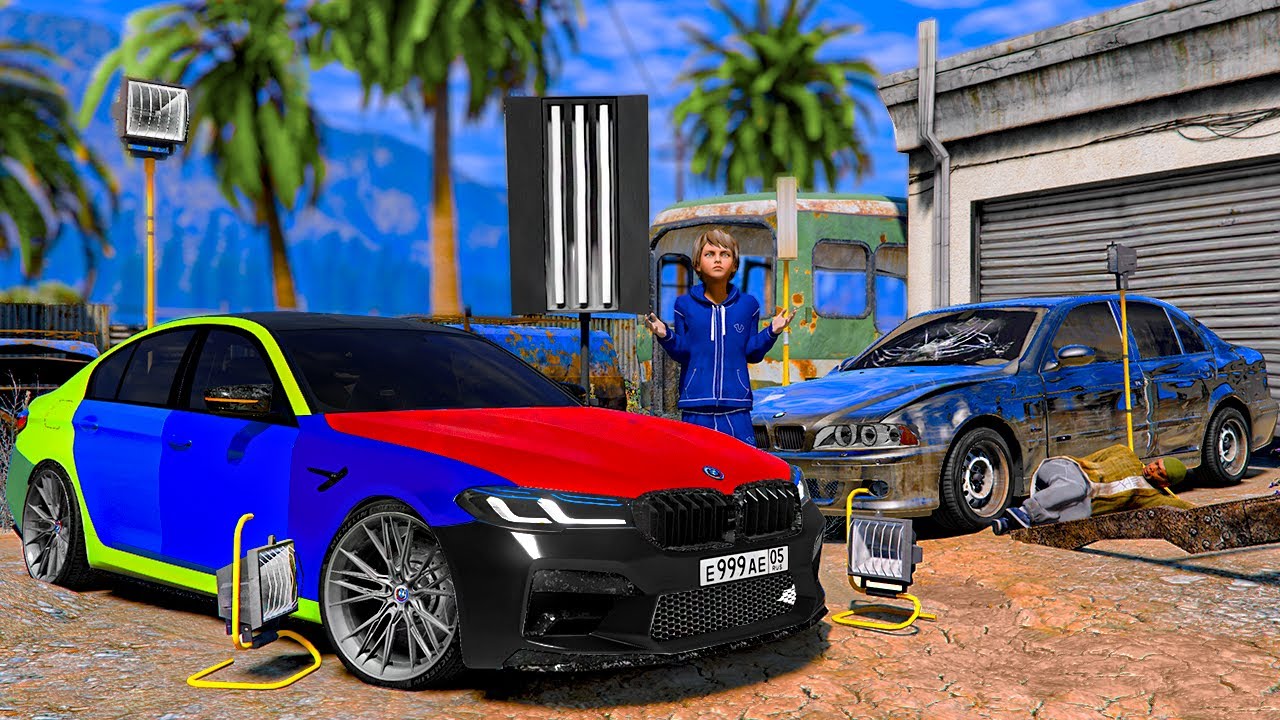 ОПЕРСКАЯ ЕЗДА В GTA 5 - МНЕ ИСПОРТИЛИ МОЮ BMW M5 F90 В ДЕТЕЙЛИНГЕ! НОВЫЙ ЦВЕТ МОЕЙ БМВ М5! 🌊ВОТЕР