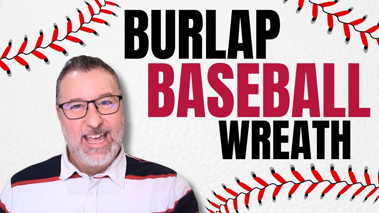 Burlap Baseball Wreath - Burlap Wreath DIY - Baseball Wreath DIY - @DavesWreaths #burlap
