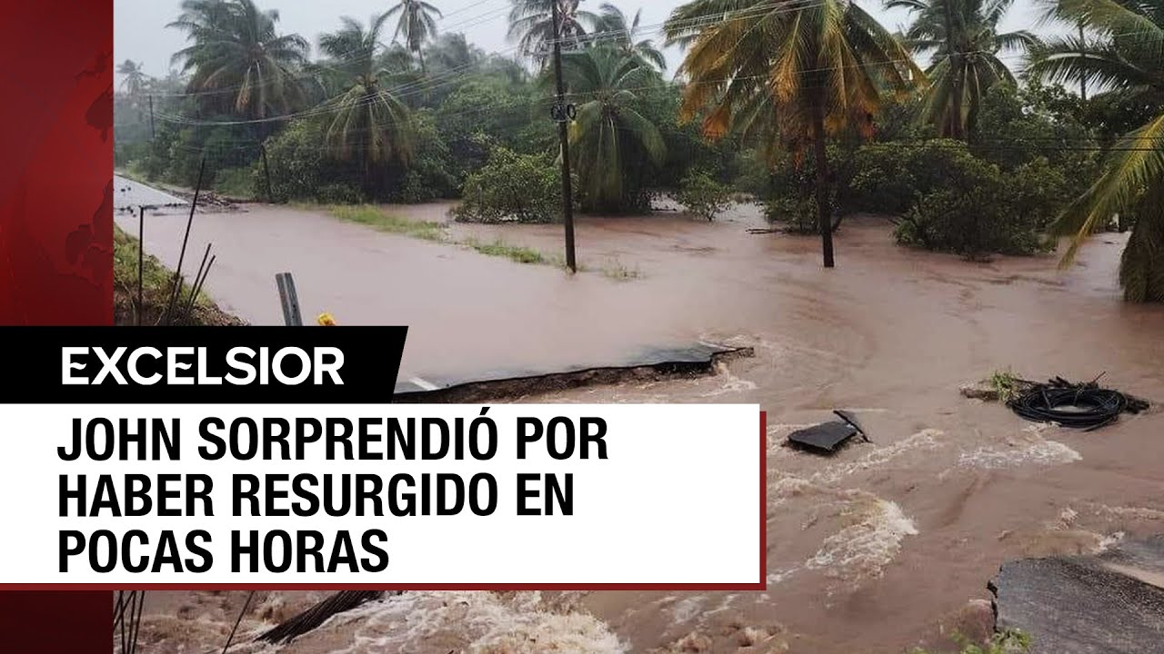 Huracán John pone en vilo a Guerrero, Michoacán y Oaxaca