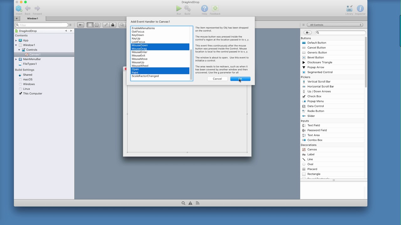 Desktop Development with Drag & Drop