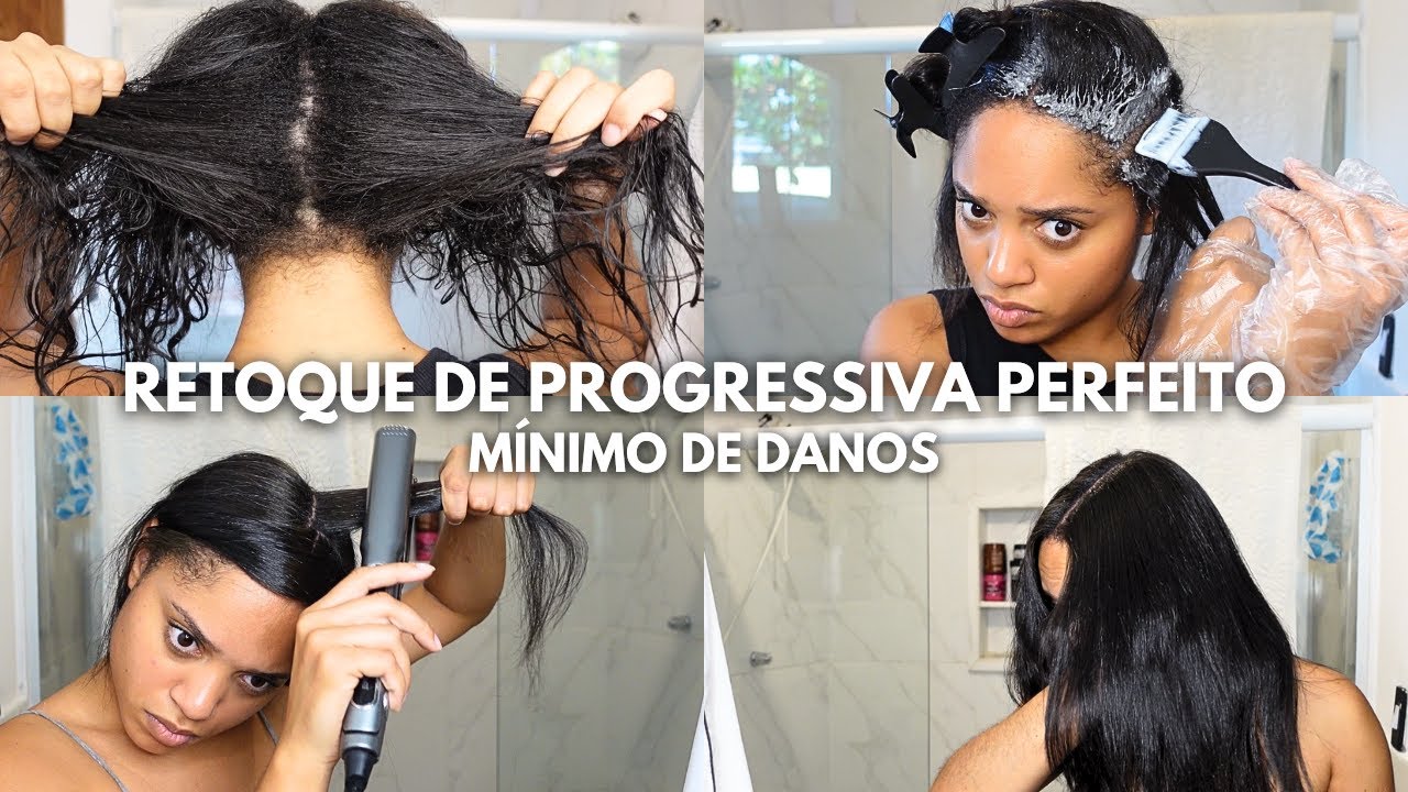 MELHOR RETOQUE DE PROGRESSIVA EM CASA SOZINHA COM MÍNIMO DE DANOS | CRESPO 4C