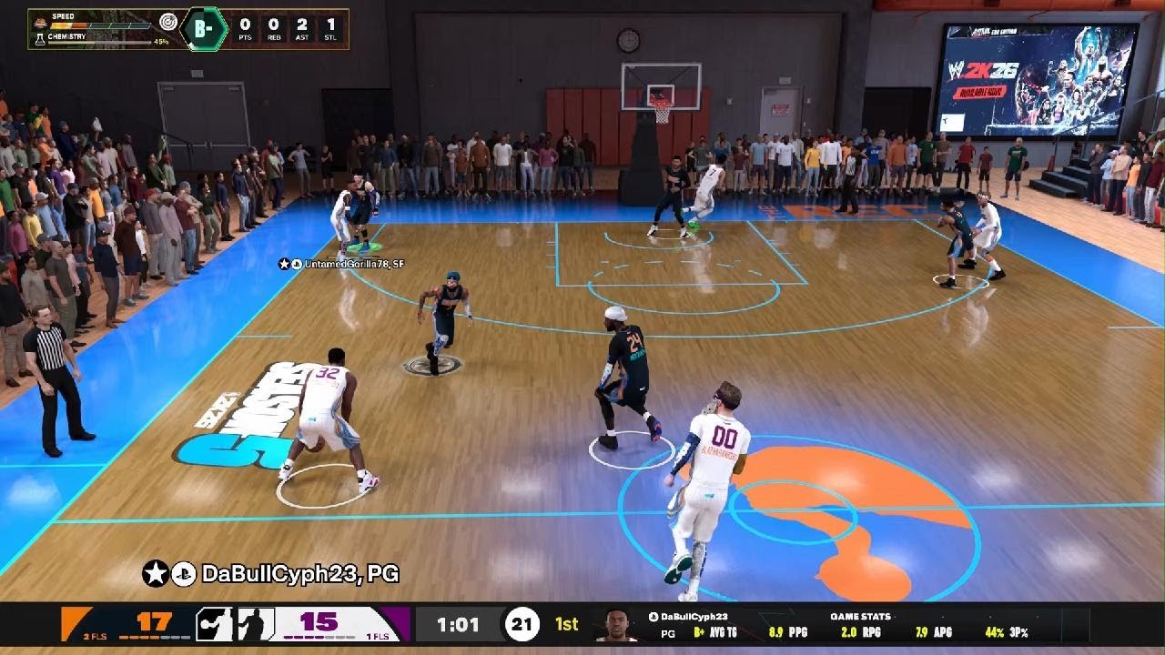 NBA 2K26: 21 PTS 2 REB 4 AST 4 STL 1 3PM