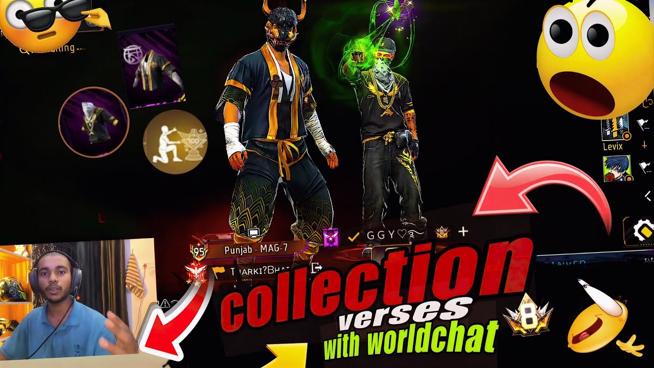 Free Fire Collection Verses 😱 कलुआ  Adam Vs Worldchat से आ गया hip hop 👿 Phir देखो kya hua 💥