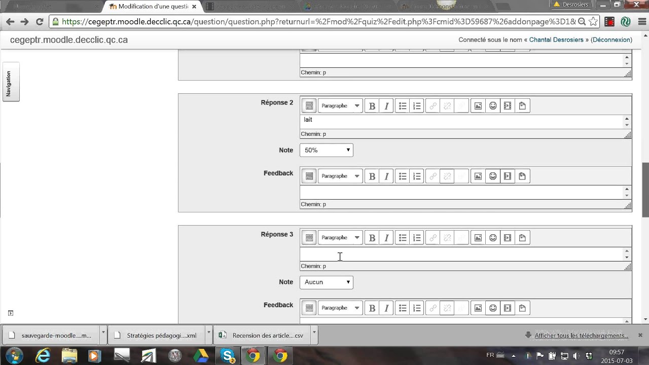 Comment cr&eacute;er un test en ligne dans Moodle ?