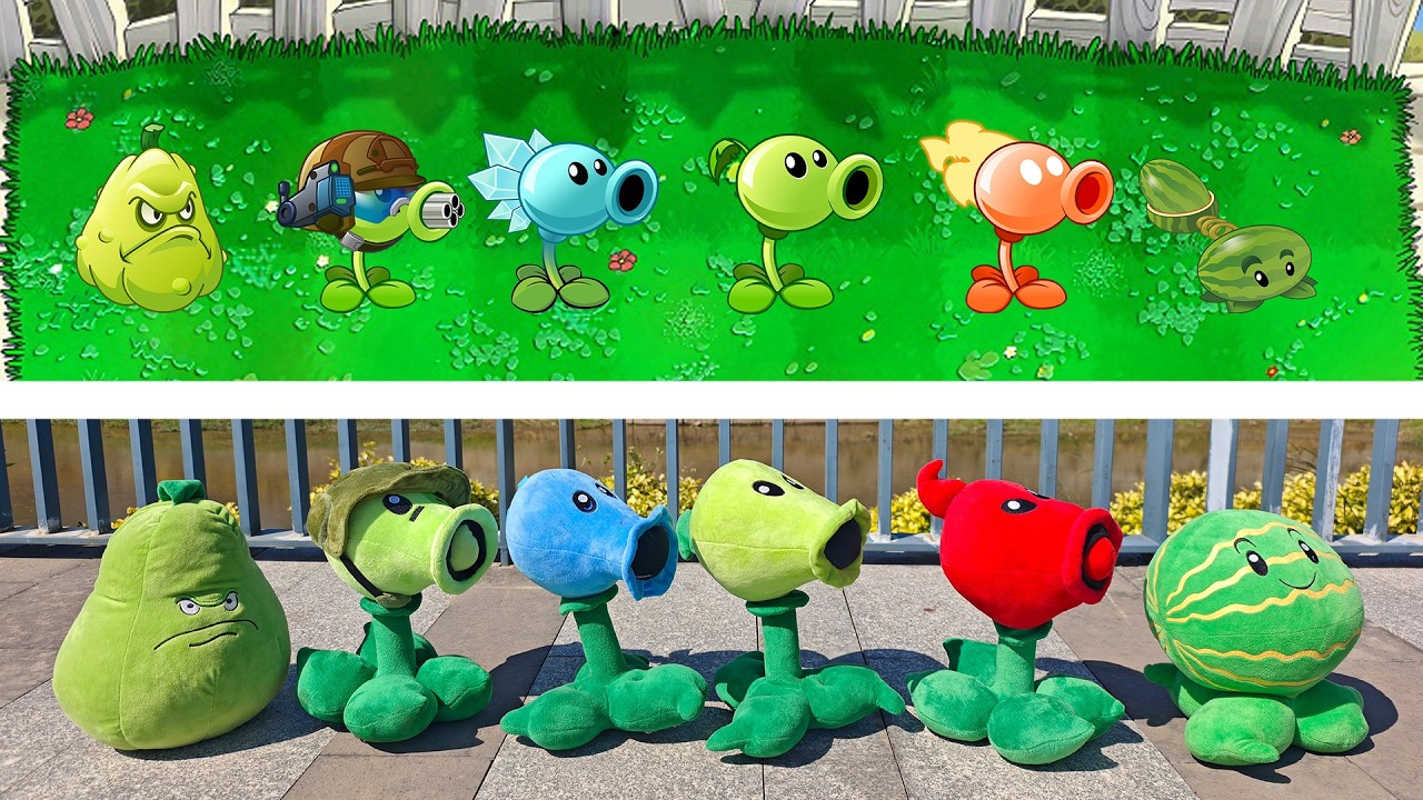 PLANTS VS ZOMBIES:BIG、MEDIUM、AND SMALL TOY PLANTS VS GAME PLANTS.