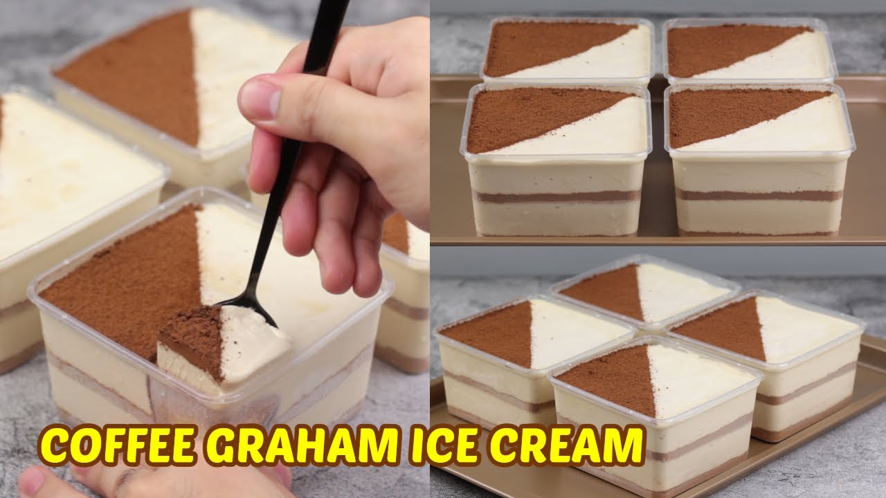 Coffee Graham Ice Cream Dessert Box! [4 Ingredients]