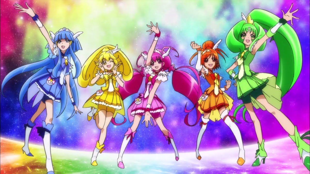 [1080p] Precure Smile Charge! (Smile Precure Group Transformation)