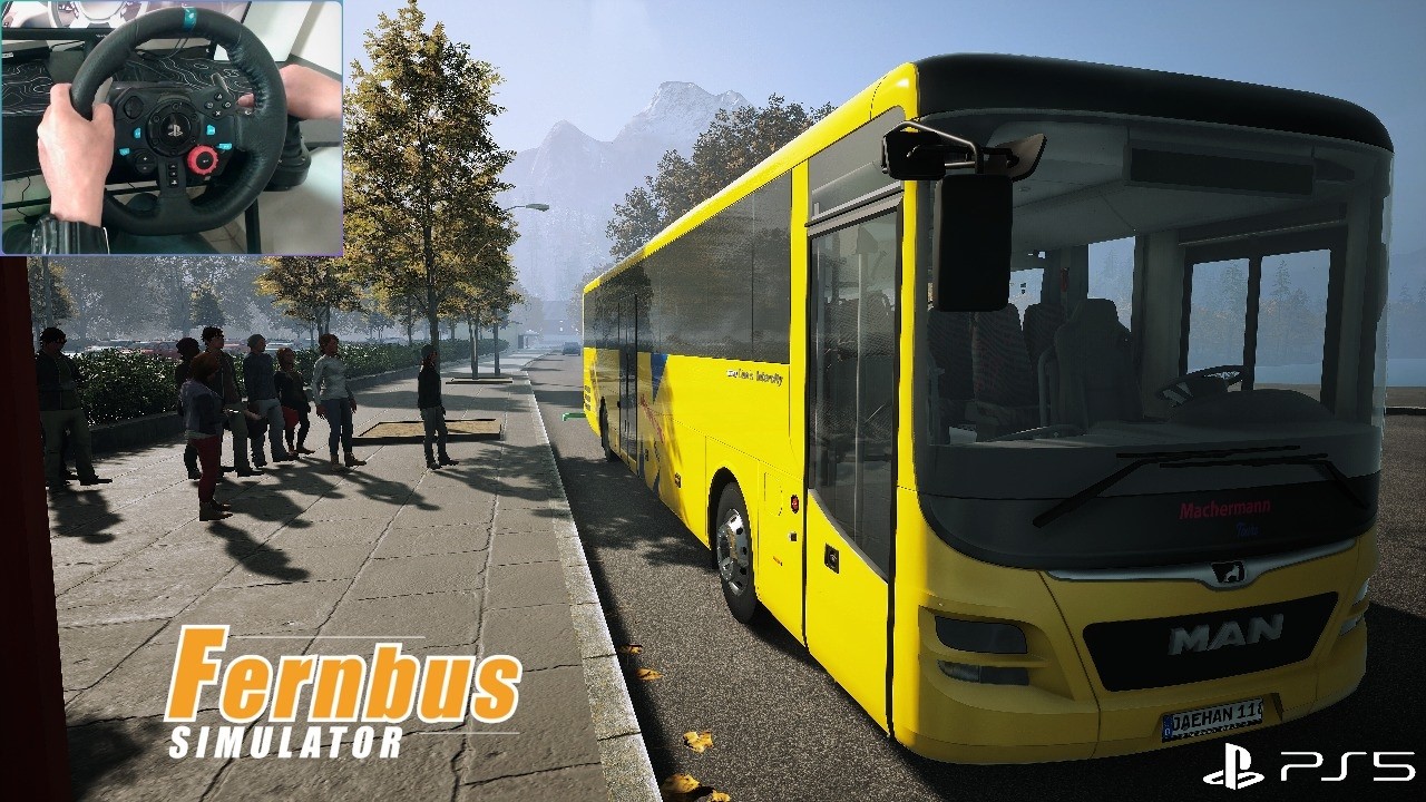 Fernbus Simulator PS5 Foggy Drive | MAN Coach Bus Realistic Gameplay | Immersive Bus Simulation