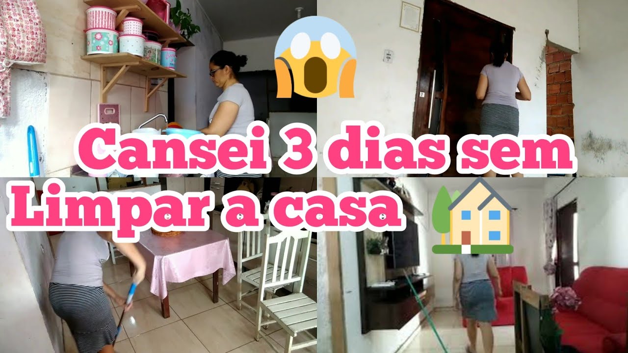 CANSEI !!! 3 DIAS SEM LIMPAR A CASA 🏡/ESTAVA UMA BAGUNÇA 😨/FAXINA COMPLETA