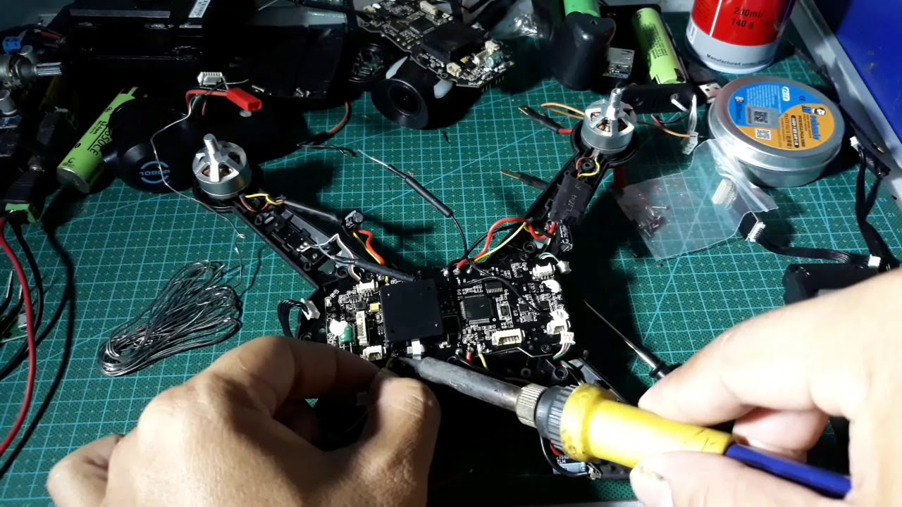 CARA GANTI BOARD, GANTI MODULE KOMPAS DAN CARA PASANG MODULE GPS DRONE MJX B5W