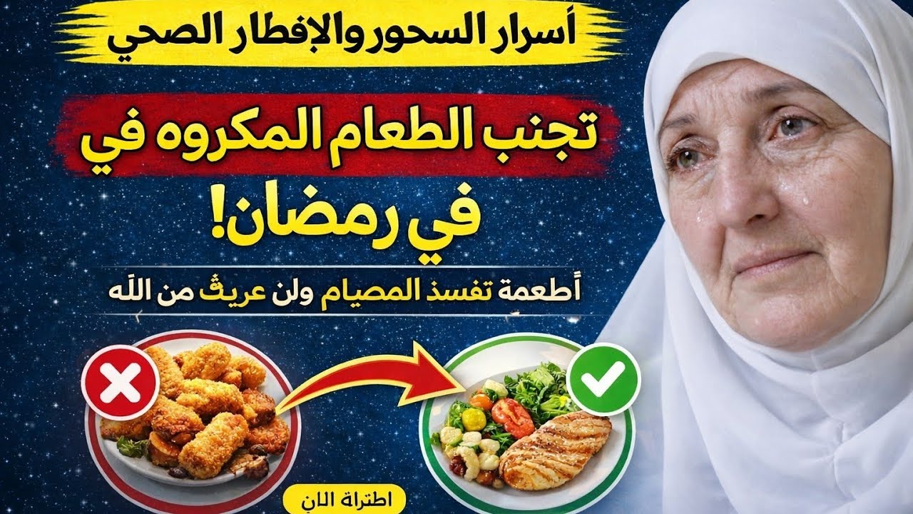 سر الطاقة في رمضان 🌙 سحور وإفطار على السنة بدون مكروهات